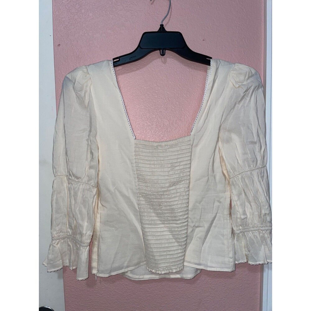 Reformation Amalie Tiered Sleeve Square Neck Top size 8 NWT - Picture 8 of 10